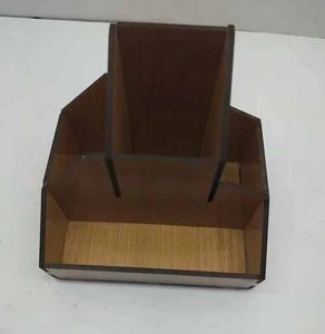 Brown Wooden Pen Holder