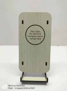 Table Top Wooden Mobile Stand, Color : Off White