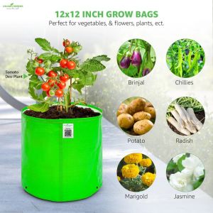 Anandi Greens 12x12 Inch HDPE Round Grow Bag