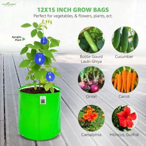 Anandi Greens 12x15 Inch HDPE Round Grow Bag