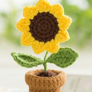 Crochet Sunflower Large, Medium, Technics : Handmade, Washed