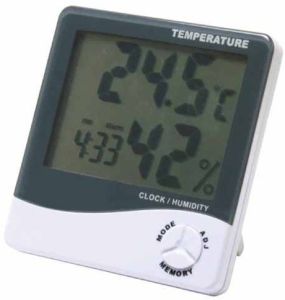 Plastic Digital Lab Hygrometer, Color : White
