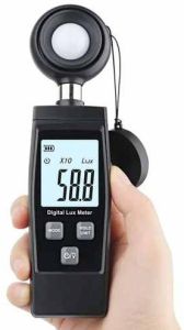 Plastic Digital Lux Meter, Color : Black for Measuring Light Intensity