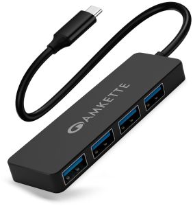 Power Coated Plastic Amkette Type-C 4 Port, Color : Black