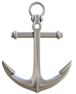 Polished Finish Stainless Steel Marine Anchor, Color : Silver