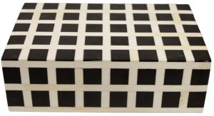 Bone Inlay Boxes, Color : White, Black Antique