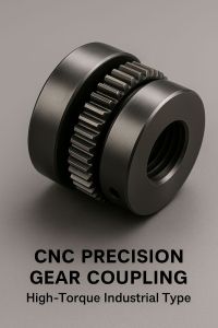 Coated Mild Steel CNC Precision Gear Coupling for Machinery Use