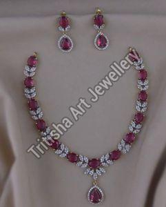 American Diamond Necklace Set