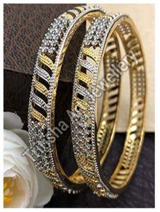 Bridal Gold Plated American Diamond Bangles