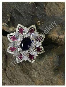 Floral American Diamond Fashion Ring