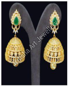 Gold Plated Classic Jhumka Earrings