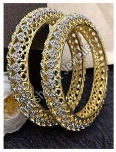 Gold Plated Pacheli Zircon Bangles