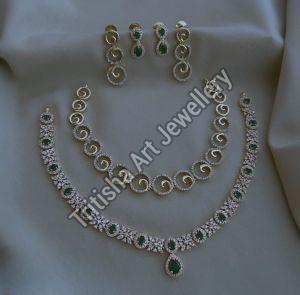 Gold Polish Short Necklace Combo Set