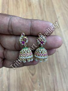 Premium Stone Hanging Jhumka Earrings