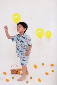 Cotton Boys Half Sleeves Shirt and Short Set