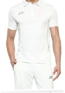 Mens White Polo Neck T Shirt