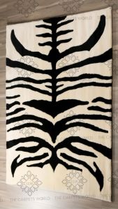 Zebra Print Hand Tufted Carpet