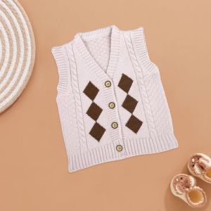 Baby Boy Argyle Knitted Vest