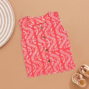 Baby Coral Red Cotton Jabla