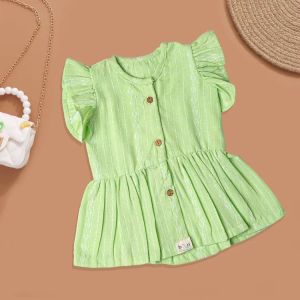 Baby Girl Adorable Light Green Cotton Frock