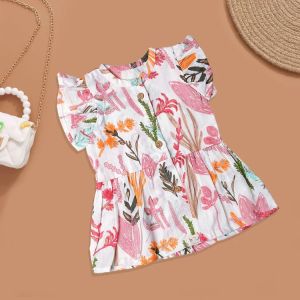 Baby Girl Adorable Unique Print Cotton Frock