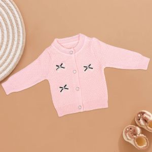 Baby Girl Delightful Bow Embellished Cardigan