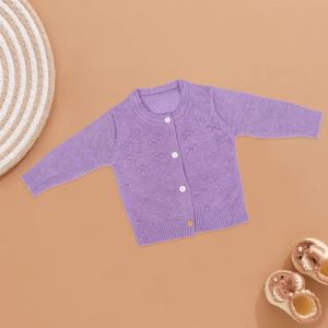 Baby Girl Purple Knitted Cardigan