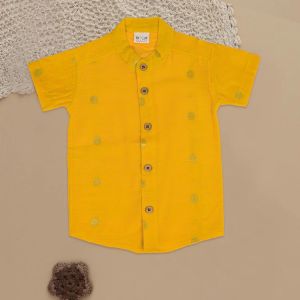 Boys Bright Yellow Resham Shirt