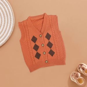 Kids Classic Argyle Knitted Vest