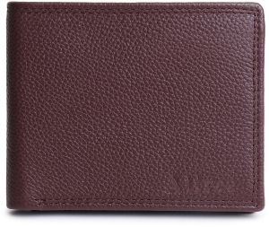 Attree Leather Mens Bifold Cherry Leather Wallet