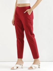 Red Cotton Pants