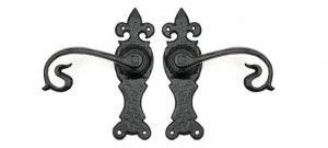 BLACK CURLY LEVER LATCH HANDLE