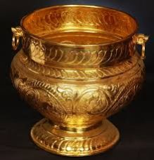 Pure Brass Golden Planter