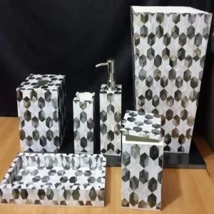 Mother of Pearl Bathroom Set