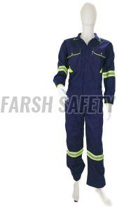 FSPRO Green Striped Cotton Safety Dangri Suit