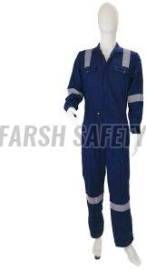 FSPRO Grey Striped Cotton Safety Dangri Suit