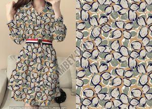 Ladies Printed Shirt Dress With Belt