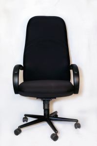 Black Revolving High Back Visitor Chair