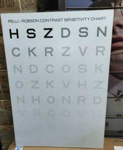Pelli Robson Contrast Sensitivity Chart Make Unitech Vision