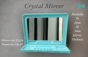 Crystal Plastic Frame Mirror