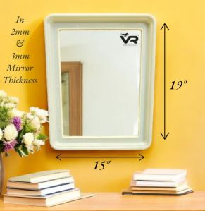 Island Creamy Plastic Frame Mirror