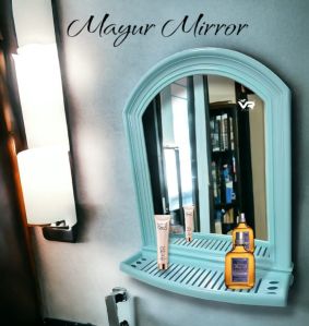 Mayur Blue Plastic Frame Mirror