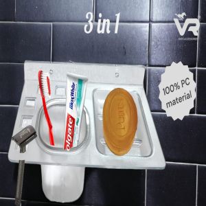 Single Soap Dish & Toothbrush Holder