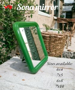 Sona Green Plastic Frame Mirror