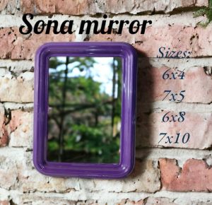 Sona Purple Plastic Frame Mirror