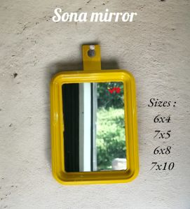 Sona Yellow Plastic Frame Mirror