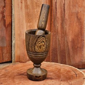 Wooden Mortar and Pestle