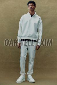 Mens Loose Fit Zip -Top Sweatshirt