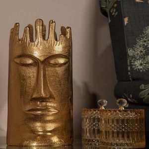 Decorative Brass Face Flower Vase