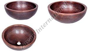 Polished Deep Copper Kitchen Sink, Color : Brown